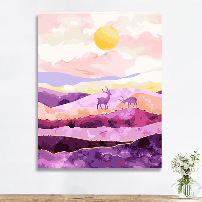 아이러브페인팅 DIY 그림그리기 4050 사랑을 부르는 사슴 명화 유화 색칠 취미