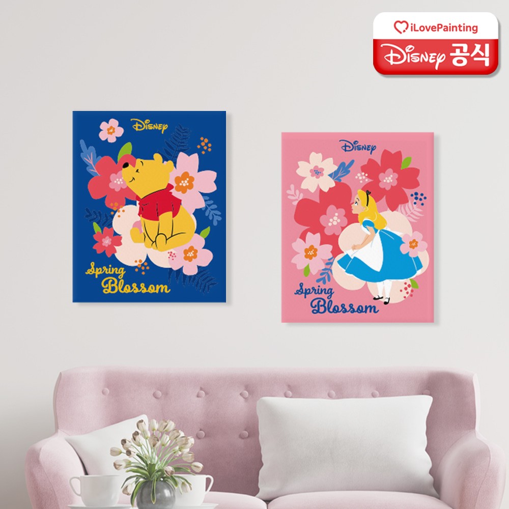 아이러브페인팅 DIY 디즈니 블러썸 그림그리기 4050 앨리스 핑크 명화 유화 색칠 취미