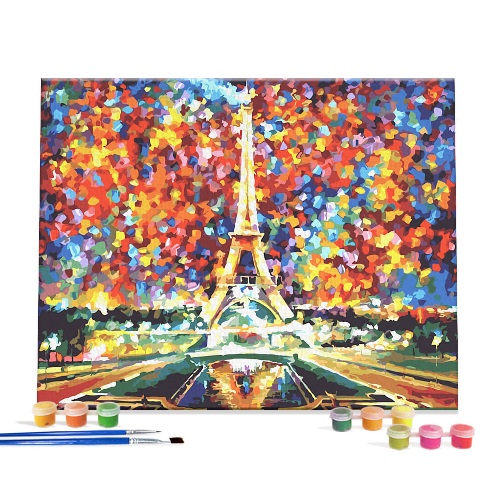 아이러브페인팅 DIY캔버스형 그림그리기 40x50cm 에펠탑풍경