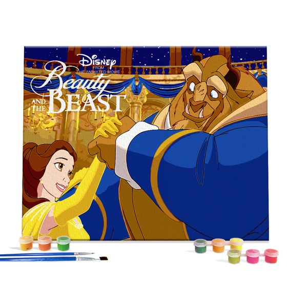 아이러브페인팅 DIY캔버스형 디즈니 그림그리기 40x50cm 미녀와 야수