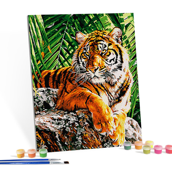 아이러브페인팅 DIY캔버스형 그림그리기 40x50cm 정글의 호랑이