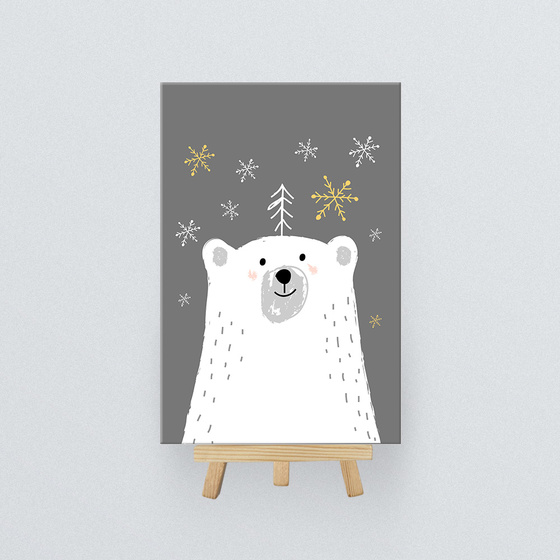 아이러브페인팅 DIY미니이젤형 보석십자수 10x15cm 눈과 북극곰
