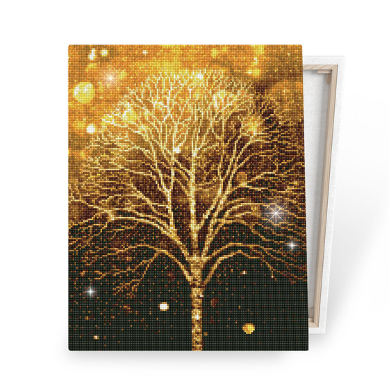 아이러브페인팅 DIY캔버스형 보석십자수 40x50cm 화려한 황금나무가지